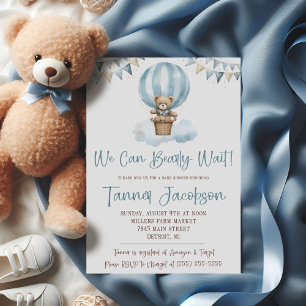 We can bearly Wait! Hot Air Balloon Baby Shower Invitation