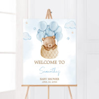 We Can Bearly Wait Hot Air Balloon Baby Welcome