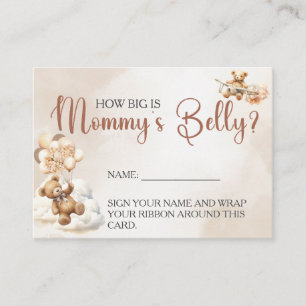 We Can Bearly Wait HOW BIG IS MOMMY'S BELLY Game Enclosure Card