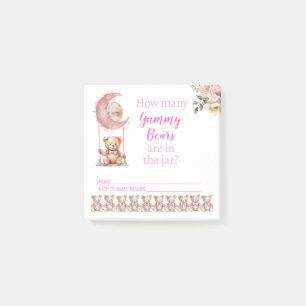 We Can Bearly Wait - How Many Gummy Bears Post-it Notes