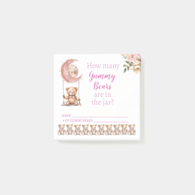 We Can Bearly Wait - How Many Gummy Bears  Post-it Notes (Front)