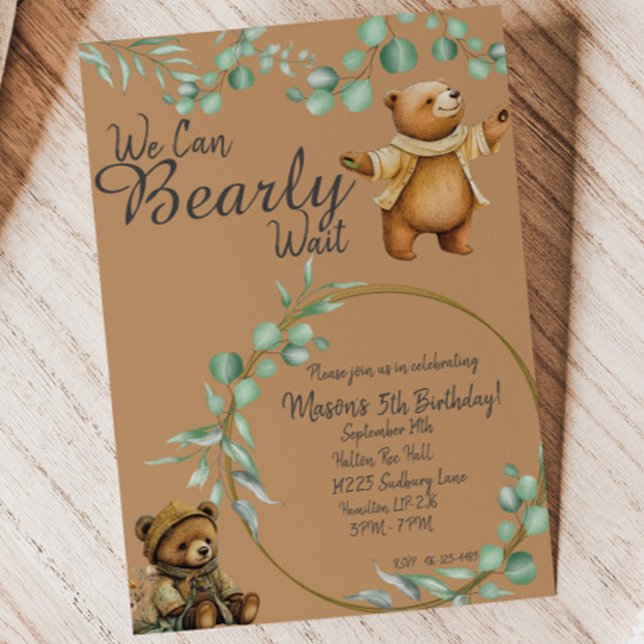 We Can BEARLY Wait!  Invitation (Creator Uploaded)
