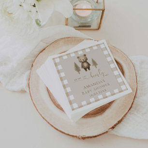 We Can Bearly Wait Minimalist Gender Neutral Napkin