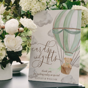 We Can Bearly Wait Mint Green Cards and Gifts Poster