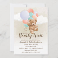 We can Bearly Wait Multi Colour Baby Shower
