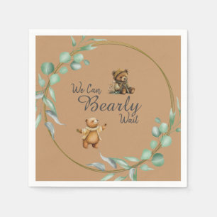 We Can BEARLY Wait!  Napkin