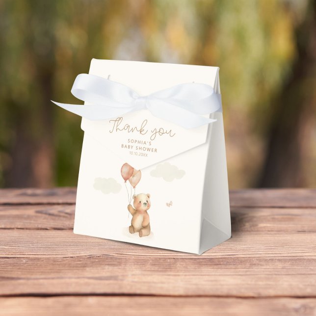 We Can Bearly Wait Neutral Baby Shower Favor Box (Creator Uploaded)