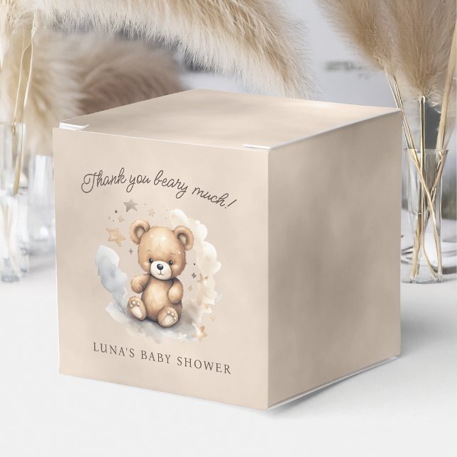 We Can Bearly Wait Neutral Baby Shower Favor Box (Creator Uploaded)