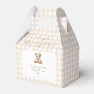 We can bearly Wait Neutral Teddy bear baby shower Favor Box