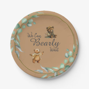 We Can BEARLY Wait!  Paper Plate