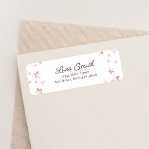 We Can Bearly Wait Pink Baby Shower Return Address