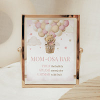 We Can Bearly Wait Pink Bear Mom Osa Bar