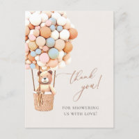 We Can Bearly Wait Pink Blue Baby Shower Thank You