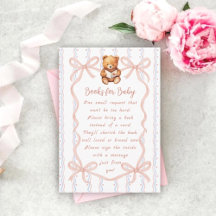 We Can Bearly Wait Ribbon Baby Shower Book Request