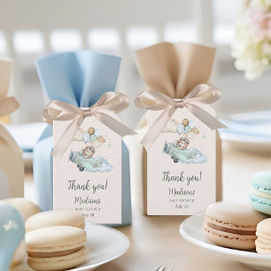 We Can Bearly Wait Teddy Bear Airplane Baby Shower Gift Tags