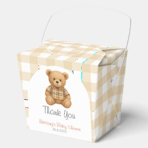 We Can Bearly Wait Teddy Bear Baby Shower Favor Box