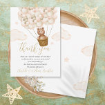 We Can Bearly Wait Teddy Bear Baby Shower Thank You Card<br><div class="desc">Cute "we can bearly wait" teddy bear-themed gender-neutral baby shower thank you card. Designed by Thisisnotme©</div>