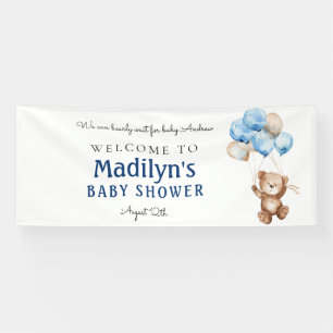 We Can Bearly Wait Teddy Bear Baby Shower Welcome Banner