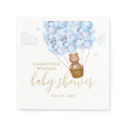 We Can Bearly Wait Teddy Bear Blue Boy Baby Shower