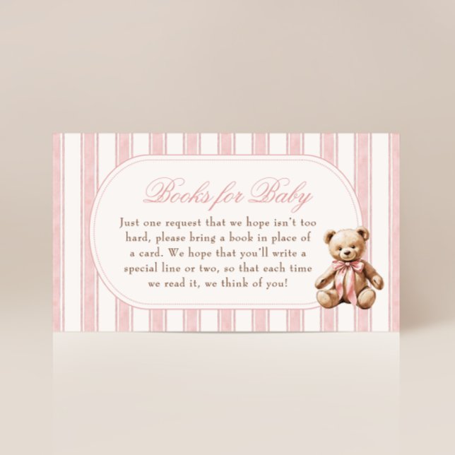 We Can Bearly Wait Teddy Bear Books for Baby Enclosure Card (Creator Uploaded)