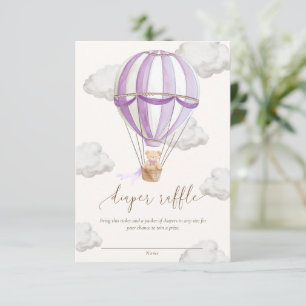 We Can Bearly Wait Teddy Bear Diaper Raffle Ticket Invitation