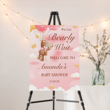 We Can Bearly Wait Teddy Bear Girl Baby Shower
