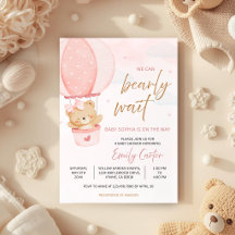 We Can Bearly Wait Teddy Bear Hot Air Balloon