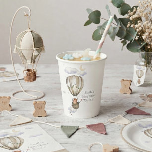 We Can Bearly Wait Teddy Bear Hot Air Balloon Paper Cups