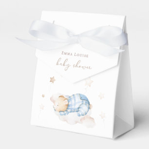 We can Bearly Wait Teddy Bear On Cloud Baby Shower Favor Box