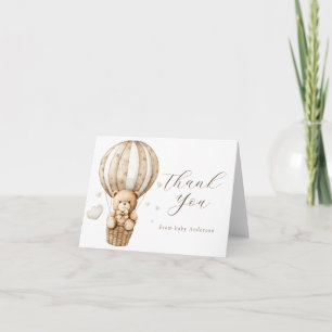 We Can Bearly Wait Teddy Bear Thank You  Note Card