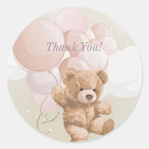 We Can Bearly Wait Thank You Sticker