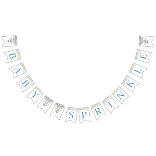 We Can Bearly Wait Twin Boy Baby Sprinkle Bunting Flags