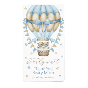 We Can Bearly Wait Twin Boy Sprinkle Thank You