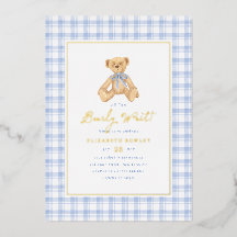 We Can Bearly Wait Vintage Teddy Bear Baby Shower
