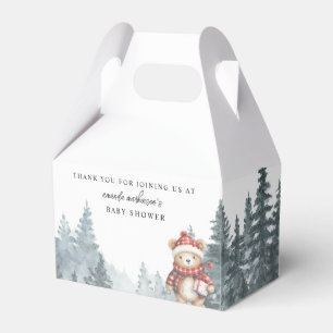 We Can Bearly Wait Winter Baby Shower Favor Box