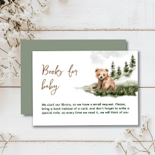 We can bearly wait woodland bear baby shower card