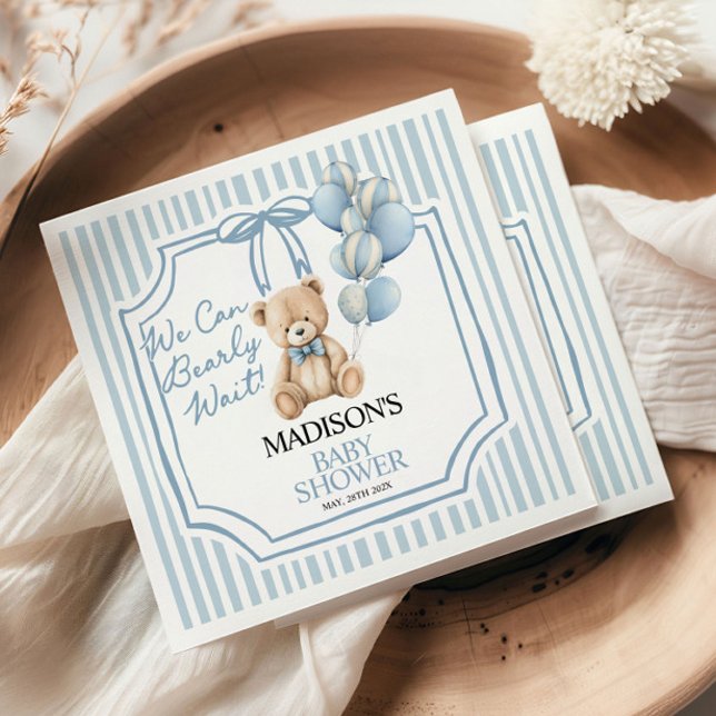 We Can Beary Wait, Baby Shower  Napkin (Creator Uploaded)