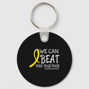 We Can Beat This Together Childhood Cancer Awarene Keychain