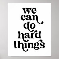 We Can Do Hard Things Retro Vintage Font