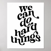 We Can Do Hard Things Wave Font