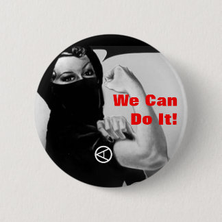 "we can do it" 2 inch round button