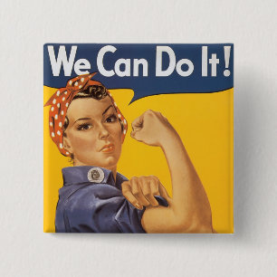 We Can Do It! 2 Inch Square Button