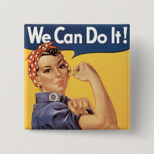 We Can Do It! 2 Inch Square Button