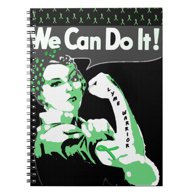 We Can Do It, Bandanna Lady Lyme Disease Notebook (Front)