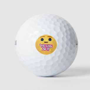We Can Do It Care Emojis Golf Balls