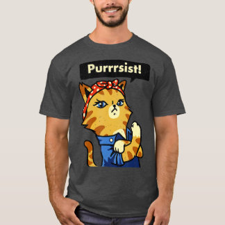 We Can Do It Cat Lover Womens March  Purrsist T-Shirt