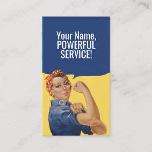We can do it Custom Rosie The Riveter Feminist Business Card