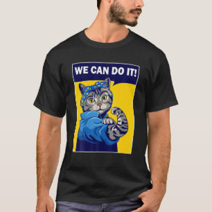 We Can Do It Cute Cat Lover Support Stand With Ukr T-Shirt