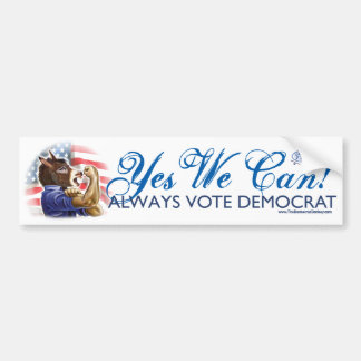 We Can Do It Donkey Bumper Sticker