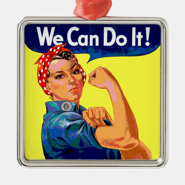 We Can Do It Extra Motivation Metal Ornament (Front)